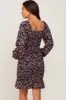Black Floral Print Long Sleeve Smocked Maternity Dress sold by Pinkblush