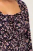 Black Floral Print Long Sleeve Smocked Maternity Dress sold by Pinkblush