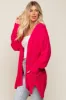 Fuchsia Cable Knit Accent Cardigan sold by Pinkblush