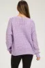 Lavender Open Knit Maternity Long Sleeve Top sold by Pinkblush