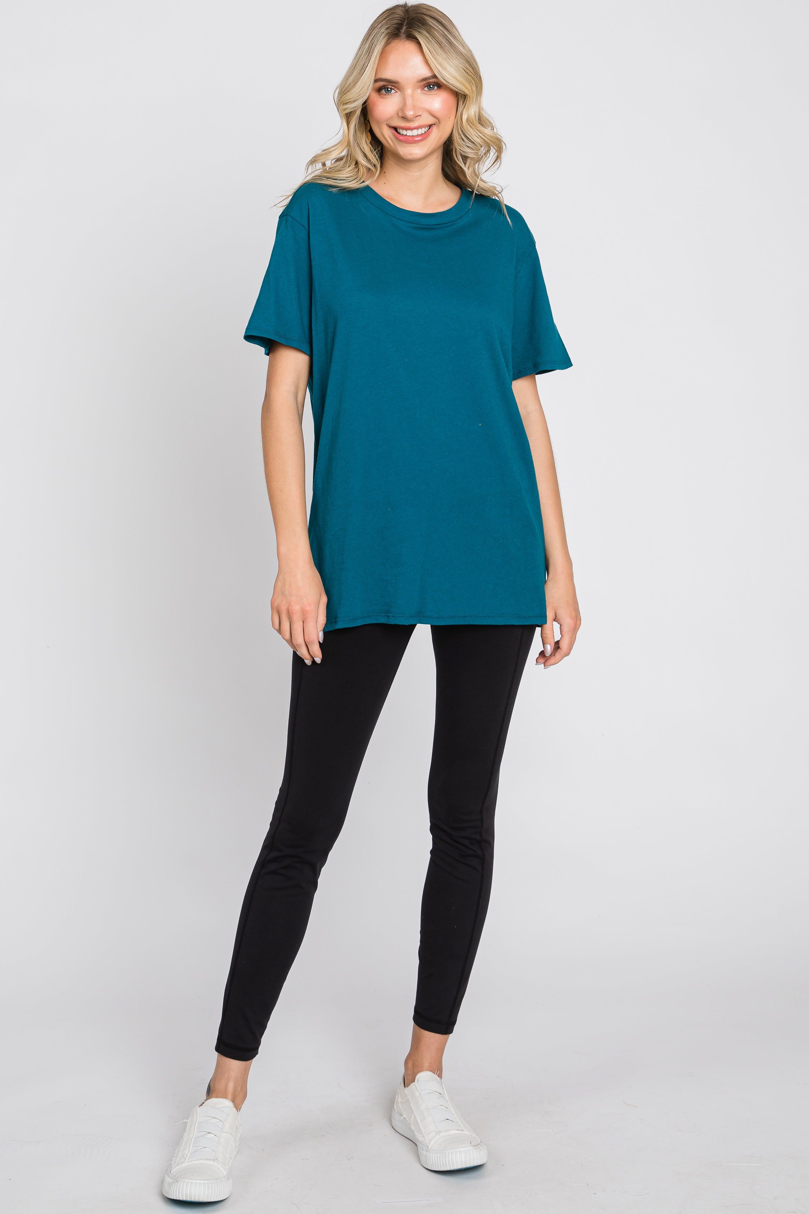 Teal Oversized Short Sleeve Top sold by Pinkblush product image thumbnail 4