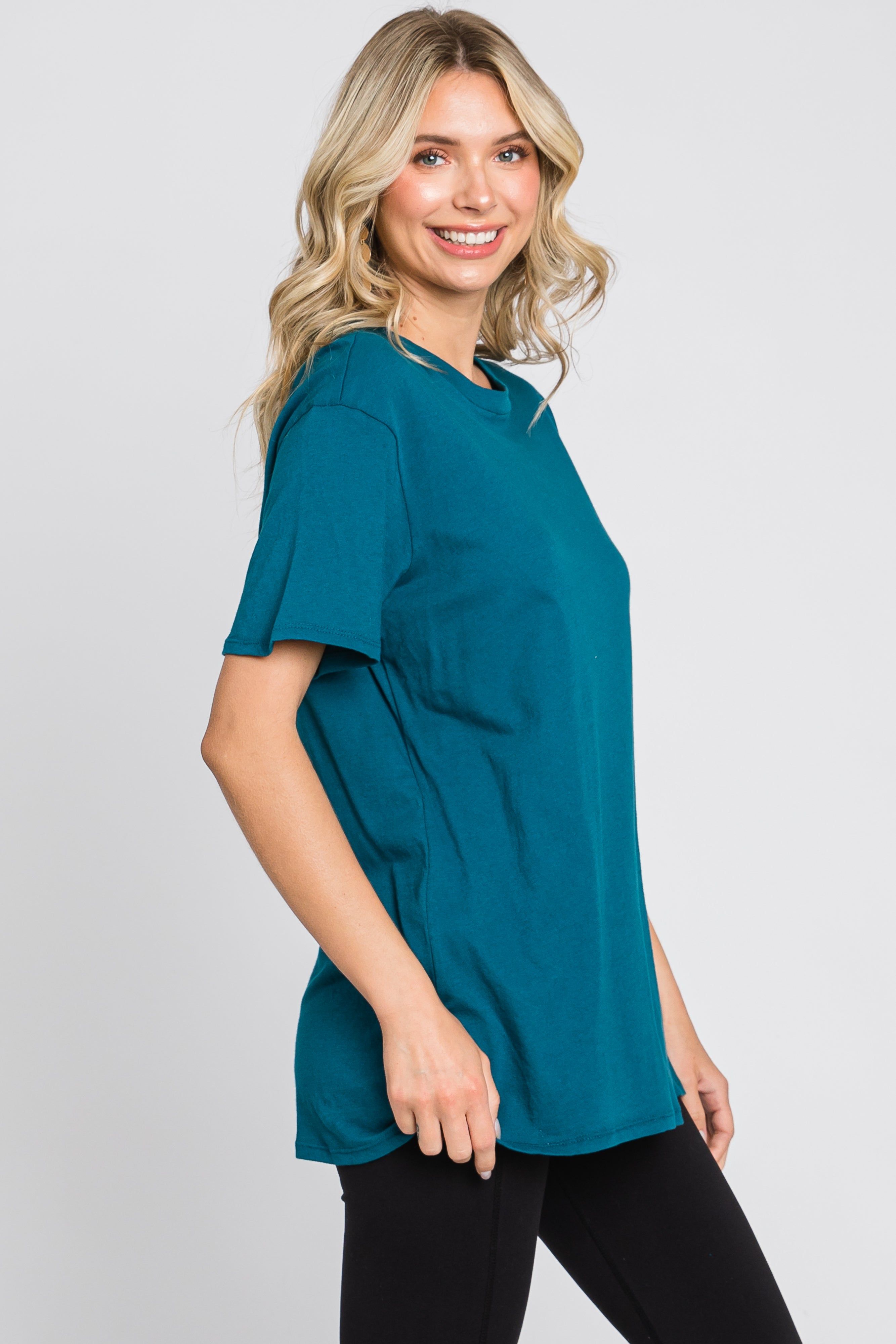 Teal Oversized Short Sleeve Top sold by Pinkblush product image thumbnail 2