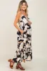 Black Floral Sleeveless Maternity Maxi Dress sold by Pinkblush