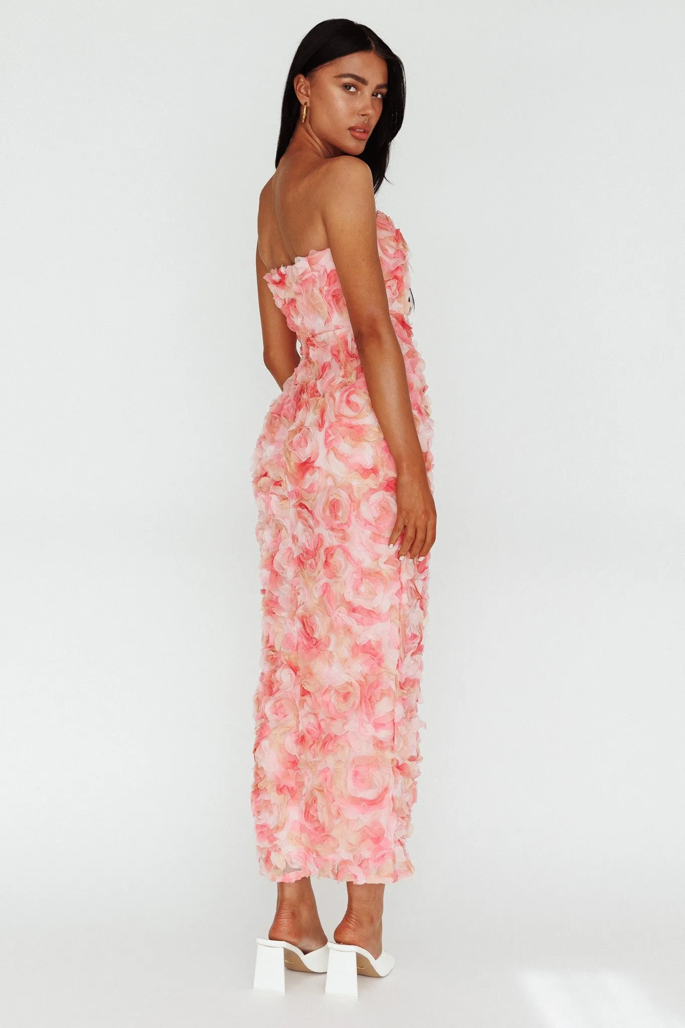 Pink Sweetheart Neckline Embellished Maxi Dress sold by Pinkblush product image thumbnail 2