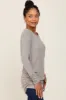 Beige Brushed Knit Ruched Top sold by Pinkblush