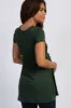 PinkBlush Olive Green Draped Front Maternity Nursing Top sold by Pinkblush
