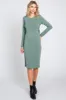 Sage Long Sleeve Maternity Nursing Dress sold by Pinkblush
