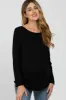 Black Basic Long Sleeve Maternity Top sold by Pinkblush