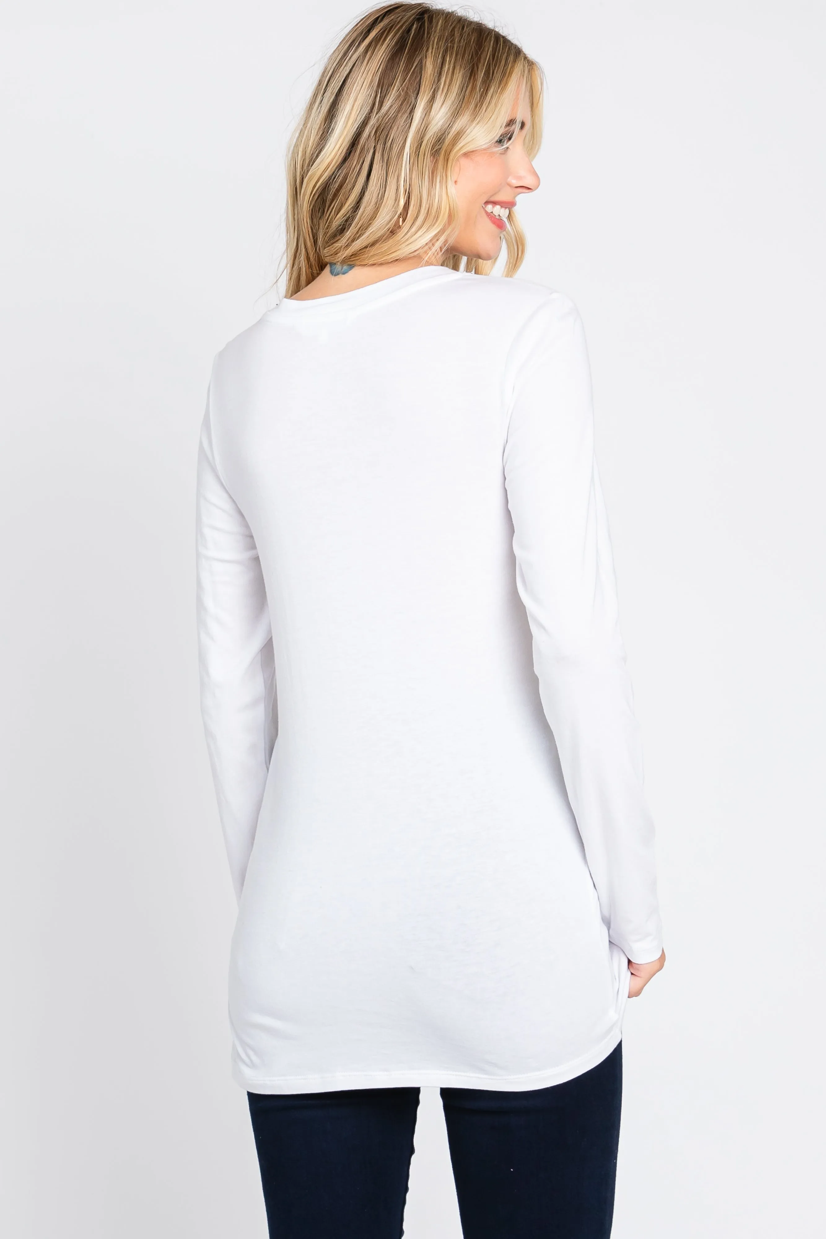 White Long Sleeve Top sold by Pinkblush product image thumbnail 3