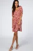 Red Floral Off Shoulder Maternity Mini Dress sold by Pinkblush