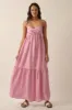 Pink Monochrome Stripe Maternity Maxi Dress sold by Pinkblush