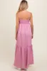 Pink Monochrome Stripe Maternity Maxi Dress sold by Pinkblush