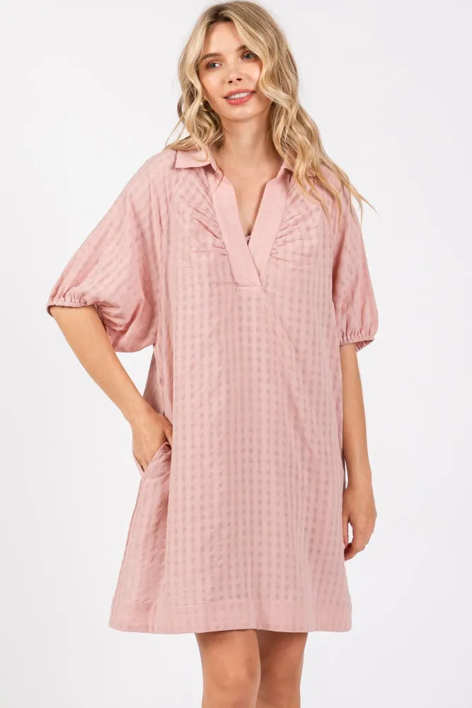 Mauve Monochrome Striped Maternity Dress sold by Pinkblush product image thumbnail 4