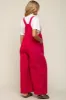 Fuchsia Corduroy Front Pleated Wide Leg Maternity Overalls sold by Pinkblush