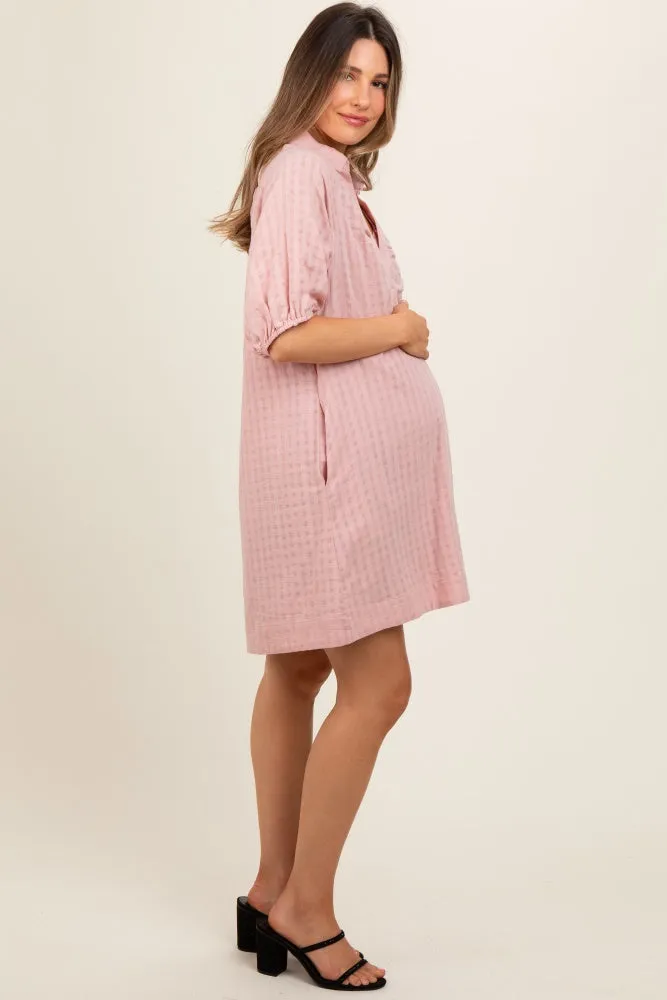 Mauve Monochrome Striped Maternity Dress sold by Pinkblush product image thumbnail 2