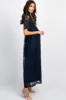 PinkBlush Navy Blue Lace Mesh Overlay Maternity Maxi Dress sold by Pinkblush