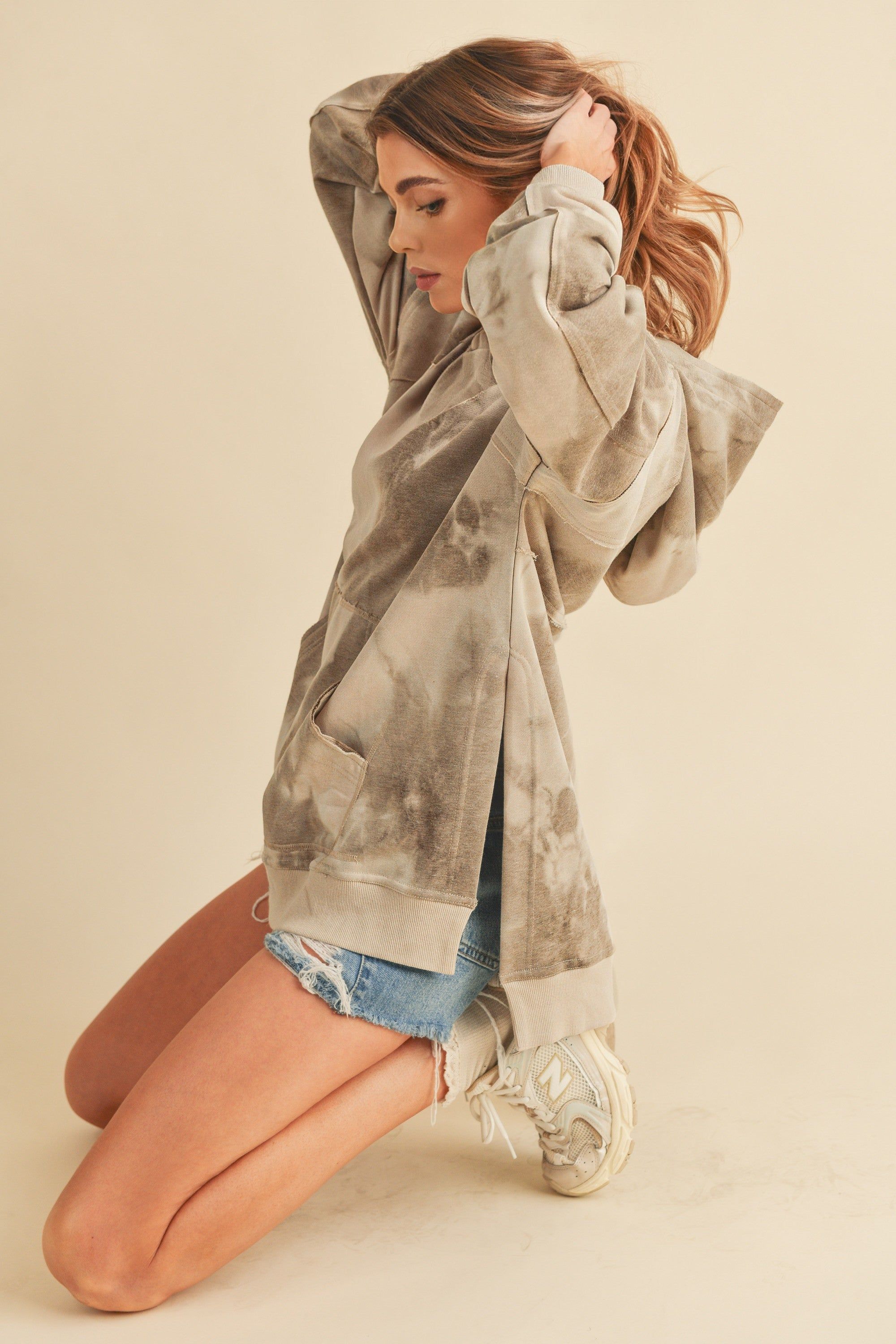 Oat Tie Dye Hoodie sold by Pinkblush product image thumbnail 3