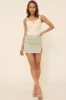 Oatmeal Woven Ruched Self Tie Knot Cami Top sold by Pinkblush