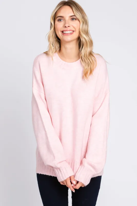 Pink Ribbed Cuff Sweater sold by Pinkblush
