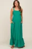 Green Front Button Sleeveless Maternity Maxi Dress sold by Pinkblush