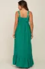 Green Front Button Sleeveless Maternity Maxi Dress sold by Pinkblush