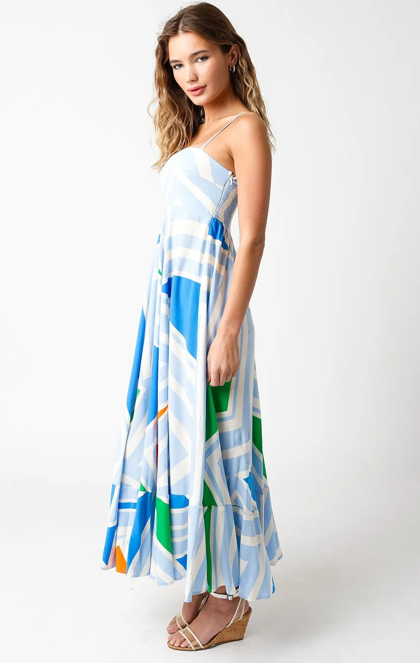 Light Blue Striped Colorblock Dress sold by Pinkblush product image thumbnail 2