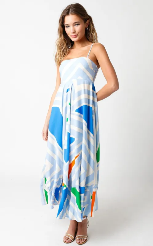 Light Blue Striped Colorblock Dress sold by Pinkblush