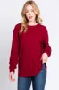 Burgundy Knit Pullover Sweater sold by Pinkblush