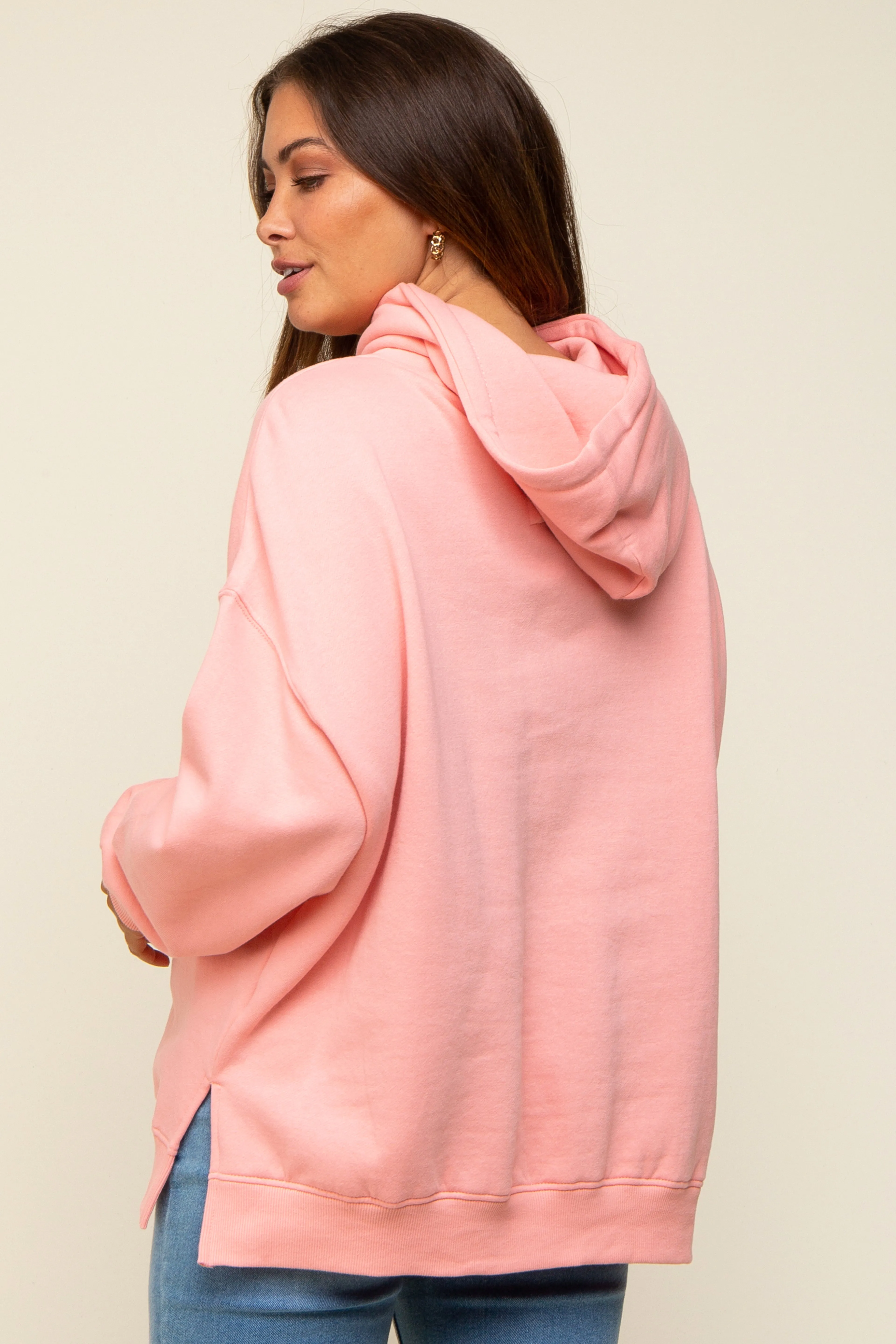Pink Drawstring Maternity Hoodie sold by Pinkblush product image thumbnail 3