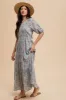 Light Blue Floral Textured Tied Open Back Maxi Dress sold by Pinkblush