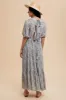 Light Blue Floral Textured Tied Open Back Maxi Dress sold by Pinkblush