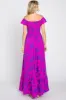 Magenta Floral Smocked Cinched Top Maxi Dress sold by Pinkblush