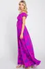 Magenta Floral Smocked Cinched Top Maxi Dress sold by Pinkblush
