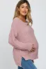 Light Pink Dropped Shoulder Maternity Sweater sold by Pinkblush