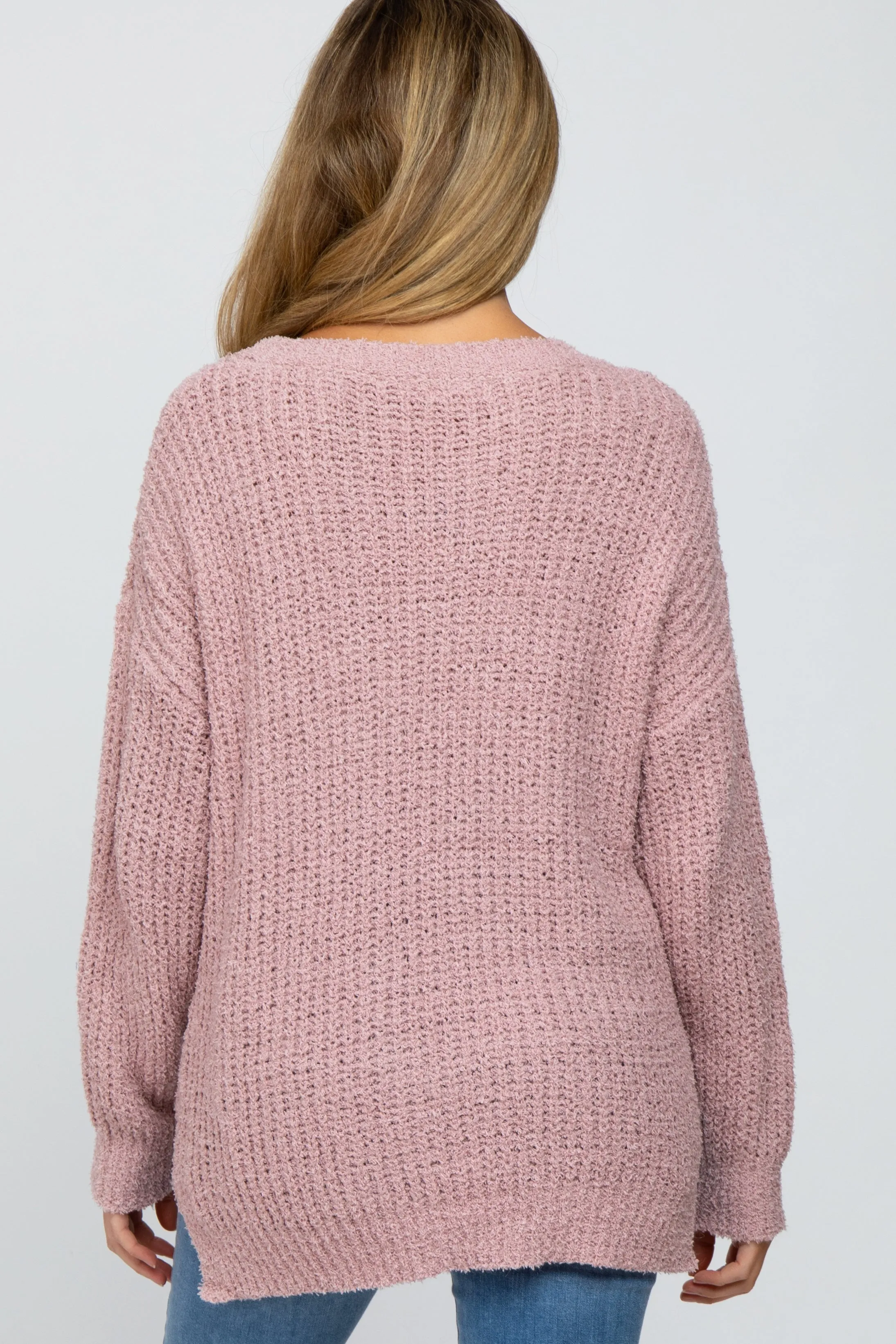 Light Pink Dropped Shoulder Maternity Sweater sold by Pinkblush product image thumbnail 3