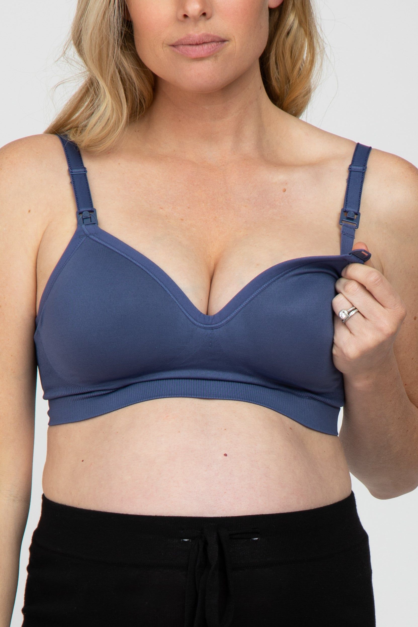 Navy Bravado Designs Plunge Nursing Bra sold by Pinkblush product image thumbnail 4