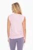 Light Pink Rib Knit Ruched Drawstring Tank Top sold by Pinkblush