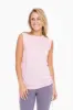 Light Pink Rib Knit Ruched Drawstring Tank Top sold by Pinkblush
