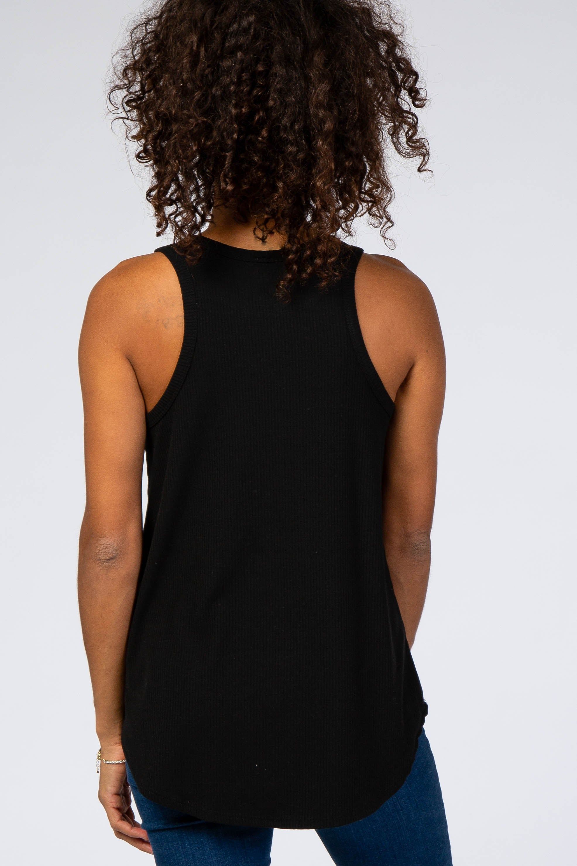 Black Ribbed Sleeveless Top sold by Pinkblush product image thumbnail 3