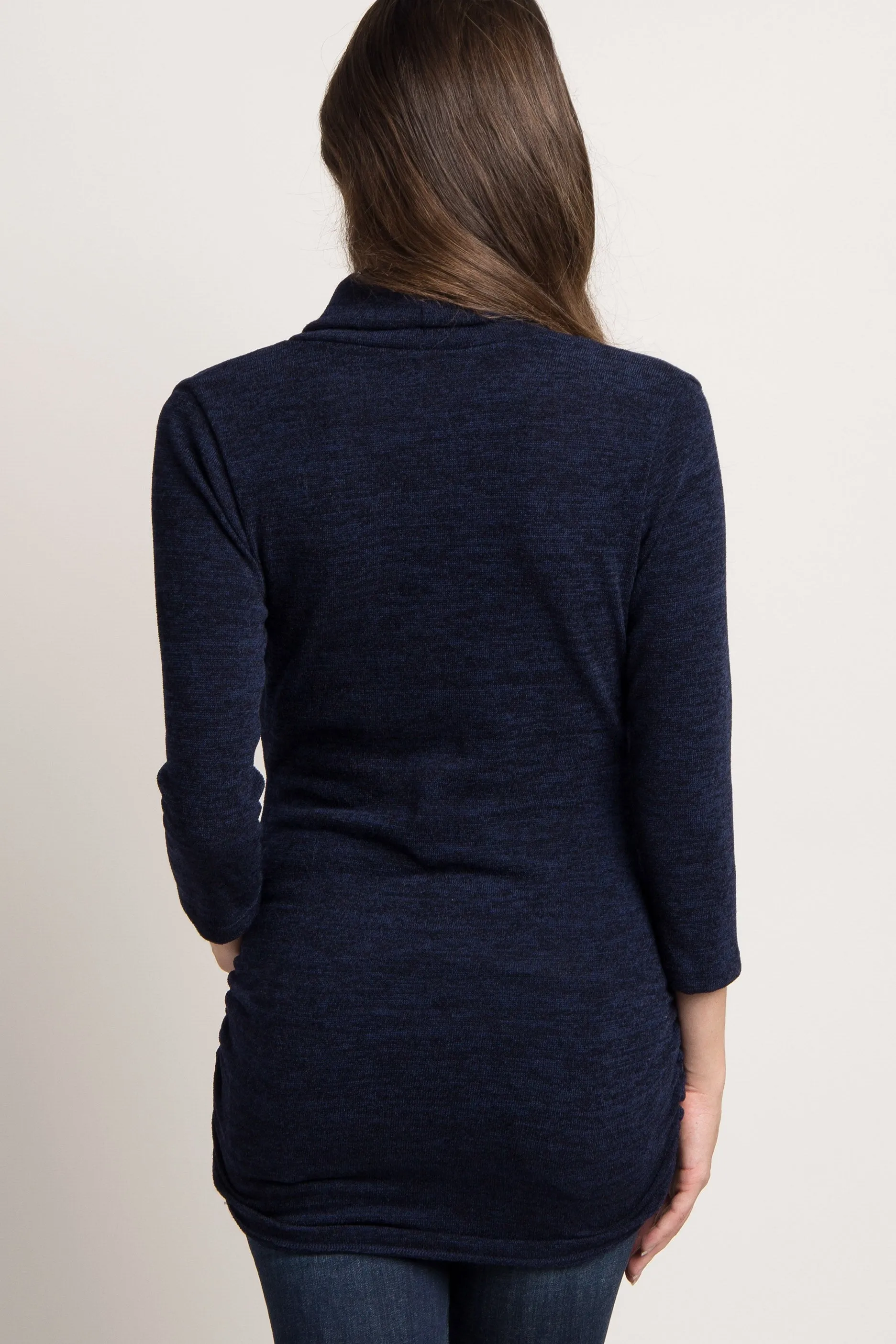 Navy Blue Knit Maternity/Nursing Top sold by Pinkblush product image thumbnail 4