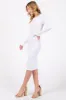 White Ribbed Seamless Fitted Dress sold by Pinkblush