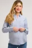 Blue Striped Basic Button Down Maternity Top sold by Pinkblush