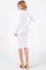 White Ribbed Seamless Fitted Dress sold by Pinkblush