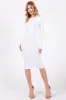 White Ribbed Seamless Fitted Dress sold by Pinkblush