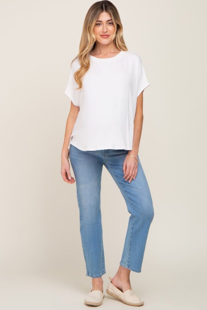 White Oversized Boxy Maternity Top sold by Pinkblush product image thumbnail 4