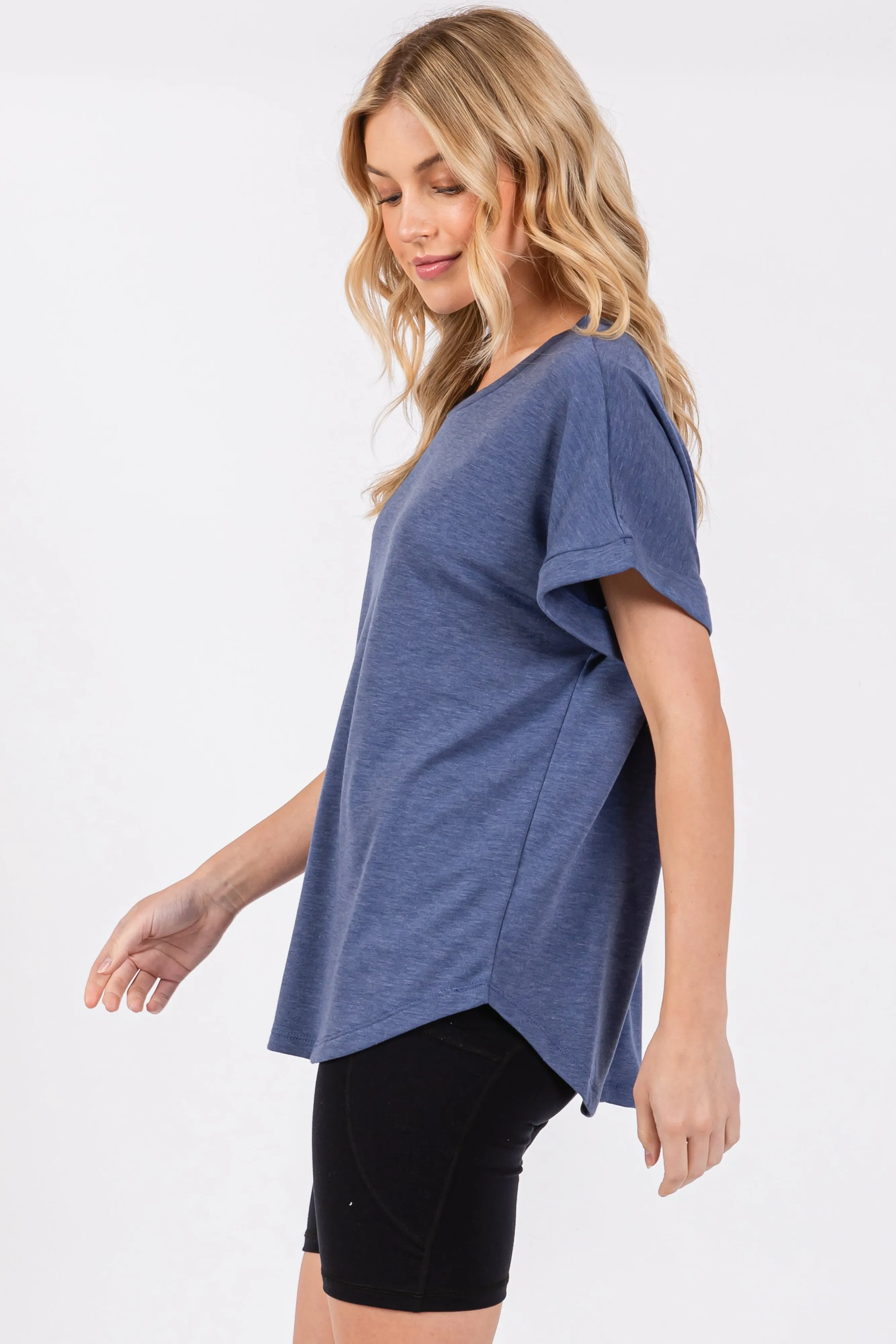 Blue Short Sleeve Terry Top sold by Pinkblush product image thumbnail 2