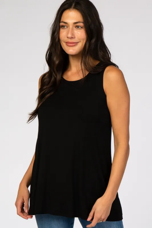 PinkBlush Black Overlay Nursing Tank sold by Pinkblush