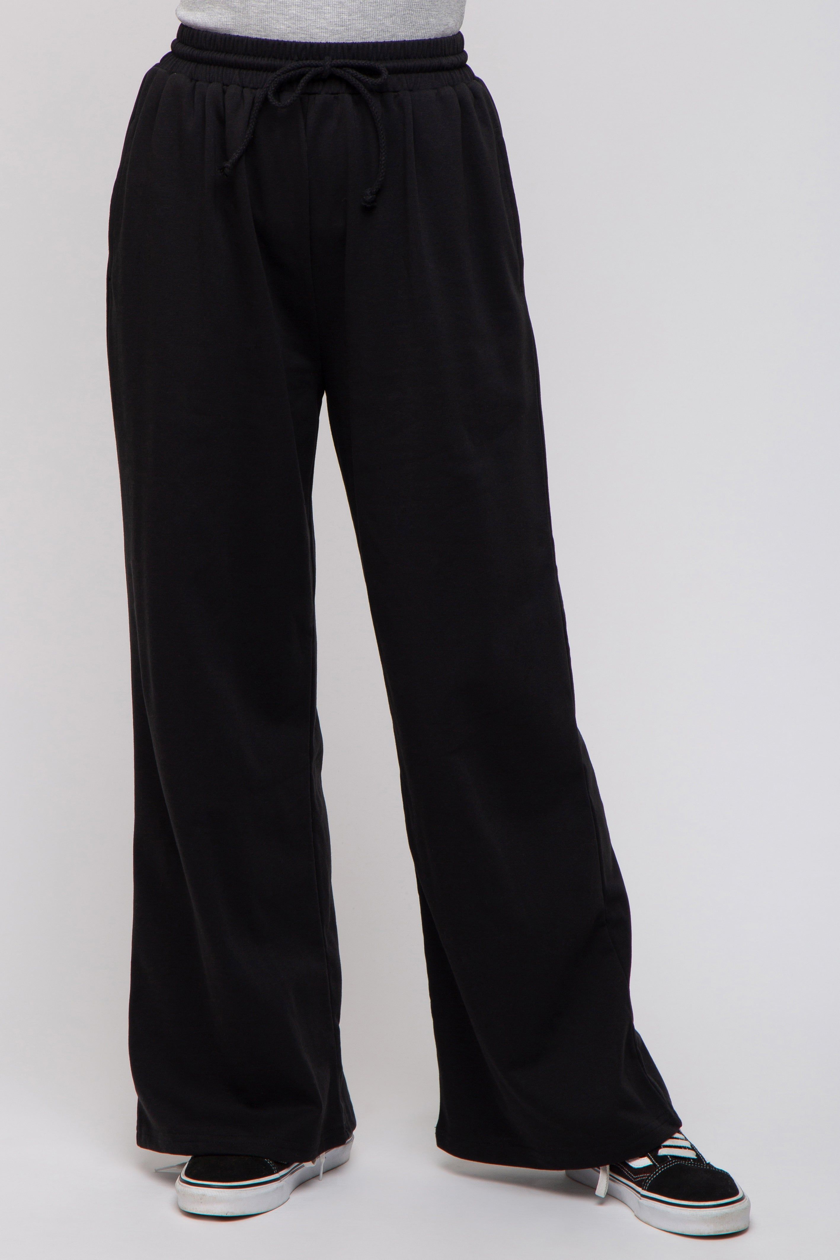 Black Drawstring Wide Leg Lounge Pants sold by Pinkblush product image thumbnail 2