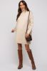 Beige Turtleneck Maternity Sweater Mini Dress sold by Pinkblush