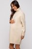 Beige Turtleneck Maternity Sweater Mini Dress sold by Pinkblush
